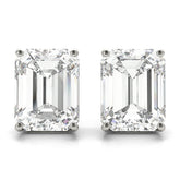 1 ctw Emerald Cut Lab Grown Diamond Stud Earrings  white gold
